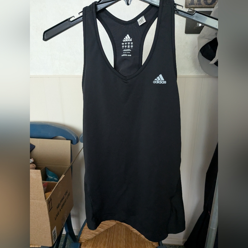 ADIDAS Climate "Supernova" Racerback Tank w/Shelf Bra, Wmn Sz L, EUC!!
